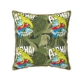 thumbnail image 1 of KLL Surfing Dinosaur Decorative Throw Pillow Covers Velvet Soft for Couch Sofa Bedroom Living Room Outdoor (No pillow core)- 18"x18", 1 of 5