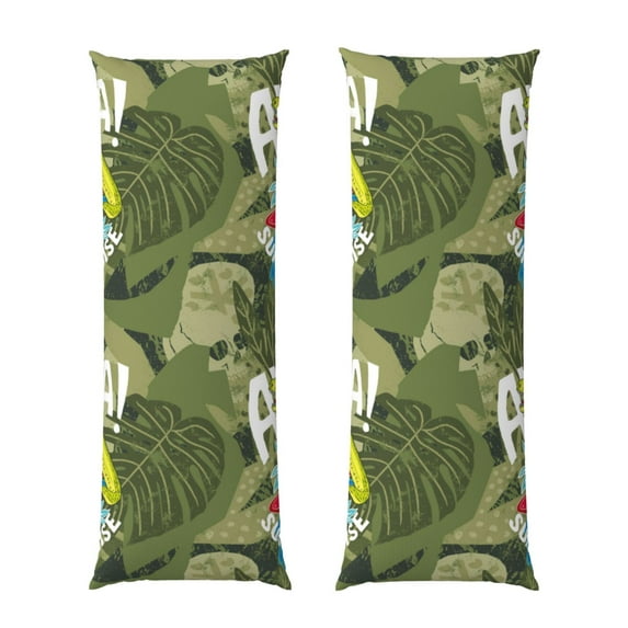 KLL Surfing Dinosaur Pattern Long Body Pillow Cover,20x60 Body Pillow Cases,Soft Brushed Microfiber Invisible Zipper Design-Pillow core not included