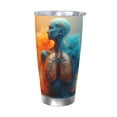 thumbnail image 1 of KLL Surreal Body Art Print 40oz Stainless Steel Insulated Car Cup with Spillproof Lid - Keep Your Drink Hot or Cold on the Go-Without Straw, 1 of 8