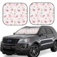 thumbnail image 1 of KLL Swan And Flowers Windshield Sun Shade 2-Piece Foldable Car Front Window Sunshade for Most Sedans SUV Truck- Large, 1 of 5