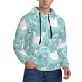 thumbnail image 1 of KLL Swan And Flowers4 Print Mens Hoodie Long Sleeve Casual Pullover Hooded Sweatshirt Fashion Drawstring Hoodies with Pocket-Small, 1 of 6