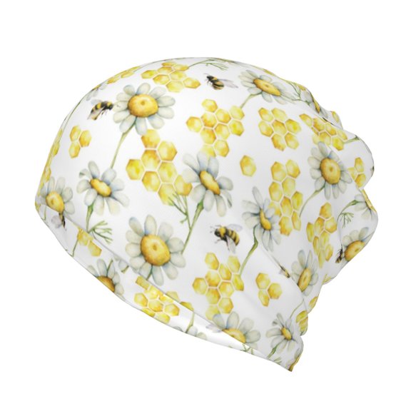 KLL Sweet Honey Pirnt Wicking Running Beanie Head Wrap Cycling Bandana for Men Women