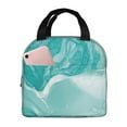 thumbnail image 1 of KLL Teal Turquoise 1 Print Insulated Lunch Bag Women, Reusable Cute Tote Lunch Box for Adult & Men, Leakproof Cooler Lunch Bags for Work Office Travel Picnic, 1 of 5