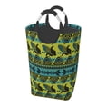 thumbnail image 1 of KLL Teal Vintage Corn Pattern Laundry Hamper,Large Canvas Fabric Lightweight Storage Basket Toy Organizer Dirty Clothes Collapsible Waterproof, 1 of 6
