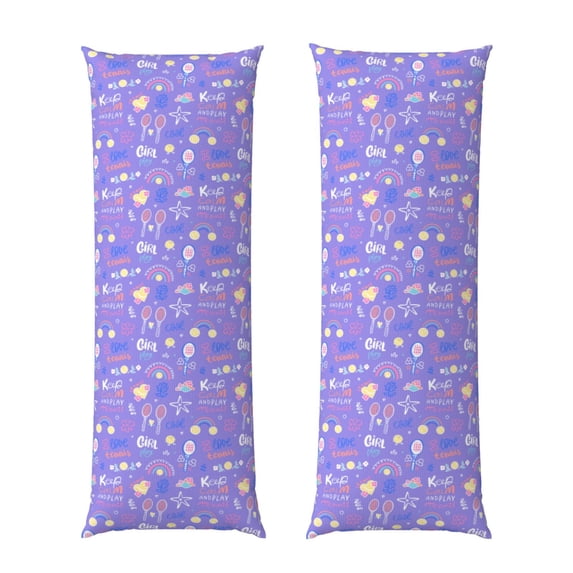 KLL Tennis 1 Pattern Long Body Pillow Cover,20x60 Body Pillow Cases,Soft Brushed Microfiber Invisible Zipper Design-Pillow core not included