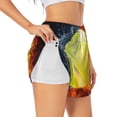 thumbnail image 1 of KLL Tennis Ball In Fire And Water Pattern Shorts Women,Athletic Shorts High Waisted Running Shorts Pocket Sporty Short Gym Elastic Workout Shorts-XX-Large, 1 of 7