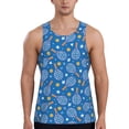 thumbnail image 1 of KLL Tennis Print Men's Muscle Gym Workout Stringer Tank Tops Bodybuilding Fitness T-Shirts Tank Tops Men-3X-Large, 1 of 7