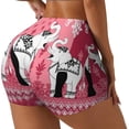 thumbnail image 1 of KLL Thai elephant Pattern Workout Shorts for Women Scrunch Short Gym Yoga Running Sport Active Exercise Fitness Shorts-Small, 1 of 8