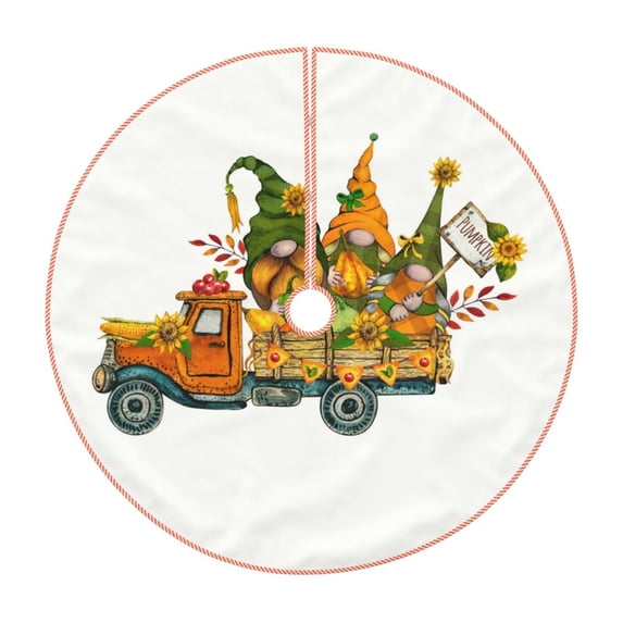 KLL Thanksgiving Truck Christmas Tree Skirt 30" ,Party Decorations Farmhouse for Christmas Decorations Holiday Party
