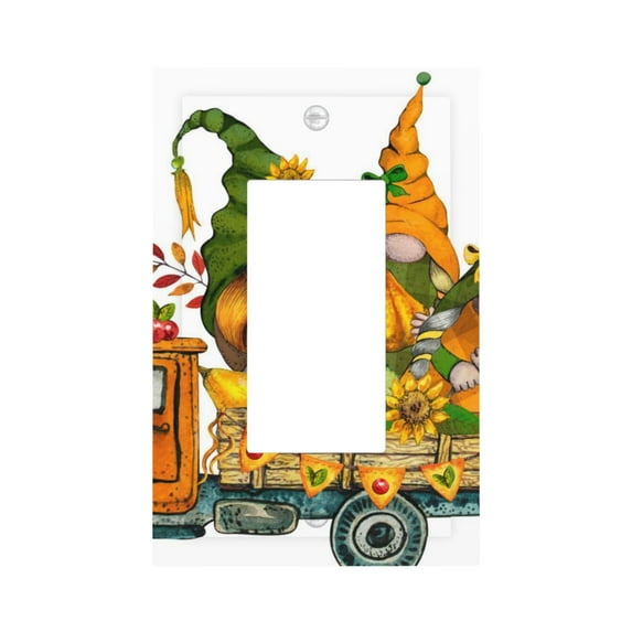 KLL Thanksgiving Truck Wall Plate,Gloss Finish,Standard Size 1 - 5" x 3", Polycarbonate Thermoplastic,Electric Receptacle Plug Covers