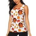 thumbnail image 1 of KLL Thanksgiving Turkey Leaves Print Womens Tank Top Sleeveless Workout Tops Athletic Running Shirts Yoga Gym Clothes-X-Large, 1 of 7