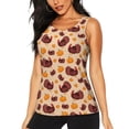 thumbnail image 1 of KLL Thanksgiving Turkey and Pumpkin Print Womens Tank Top Sleeveless Workout Tops Athletic Running Shirts Yoga Gym Clothes-XX-Large, 1 of 7