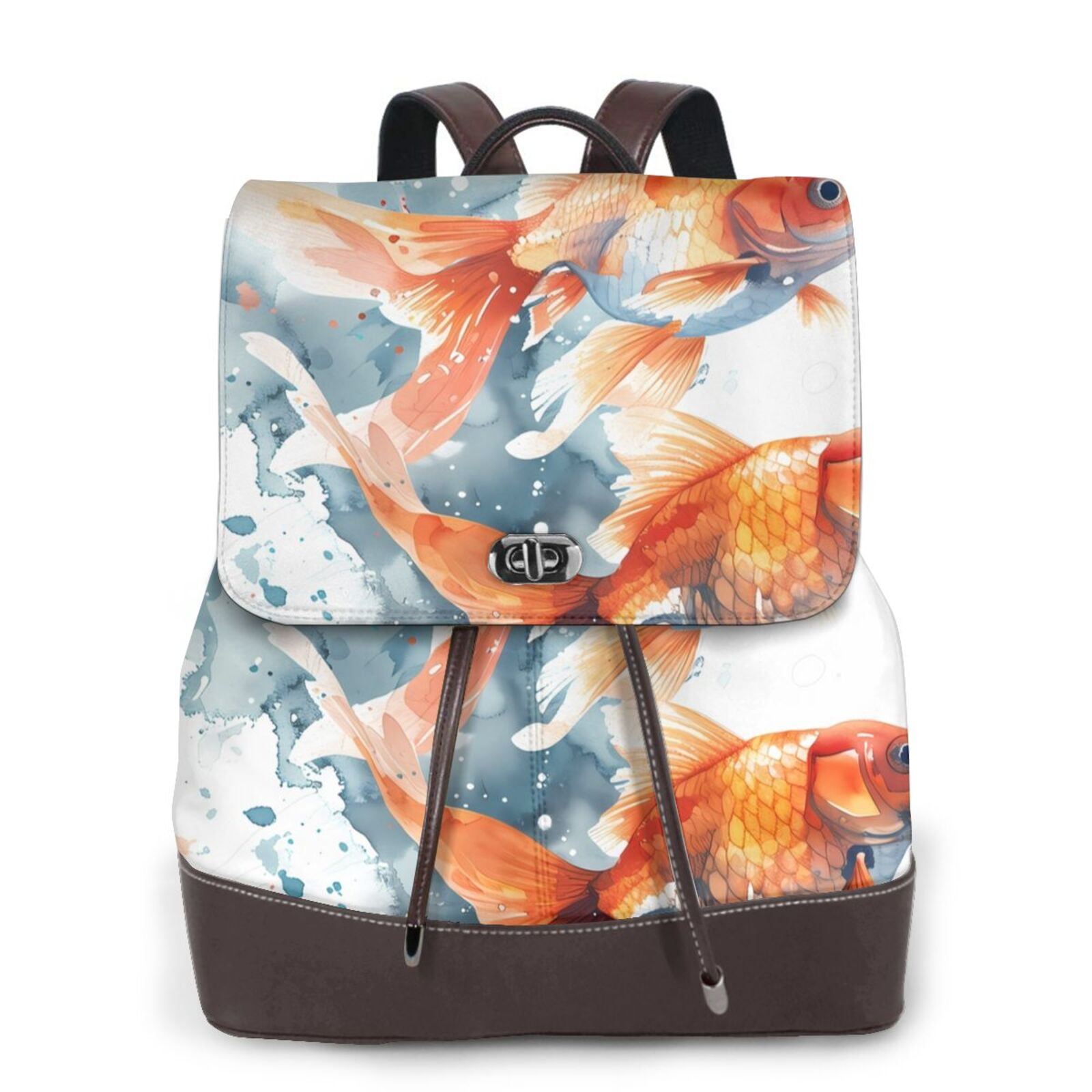 Goldfish Pattern Print Backpack main image 0