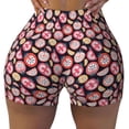 thumbnail image 1 of KLL Tomatoes Pattern Workout Shorts for Women Scrunch Short Gym Yoga Running Sport Active Exercise Fitness Shorts, 1 of 8