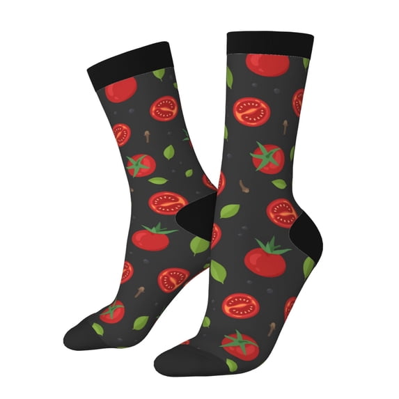 KLL Tomatoes1 Print Cool Socks Men's Women's Crew Socks Funny Crazy Novelty Stockings