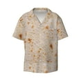 thumbnail image 1 of KLL Tortilla Print Men's Shirt Short Sleeve Button Down Summer Cuba Beach Shirts- Medium, 1 of 7