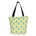 thumbnail image 1 of KLL Tote Bag for Women Blue Rabbit Print Shopping Grocery Reusable Bags for Office School Shopping Travel, 1 of 6