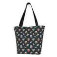 thumbnail image 1 of KLL Tote Bag for Women Fastfood Print Shopping Grocery Reusable Bags for Office School Shopping Travel, 1 of 6