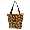 thumbnail image 1 of KLL Tote Bag for Women Orange Pumpkin Print Shopping Grocery Reusable Bags for Office School Shopping Travel, 1 of 6