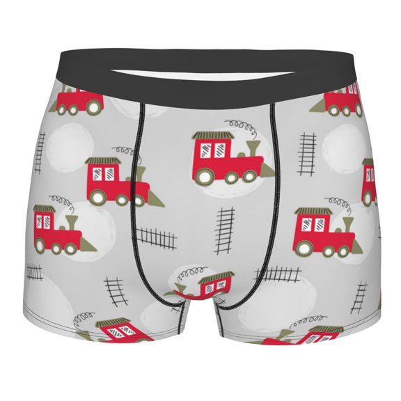 KLL Trains Men's Cotton Boxer Briefs Underwear-Small