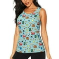 thumbnail image 1 of KLL Travel1 Print Womens Tank Top Sleeveless Workout Tops Athletic Running Shirts Yoga Gym Clothes-Small, 1 of 7