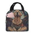 thumbnail image 1 of KLL Tree Meditating Golden Retriever Print Insulated Lunch Bag Women, Reusable Cute Tote Lunch Box for Adult & Men, Leakproof Cooler Lunch Bags for Work Office Travel Picnic, 1 of 5