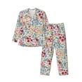 thumbnail image 1 of KLL Trendy Floral Design Sleepwear Mens Flannel Pajamas,Long Cotton Pj Set, 1 of 7
