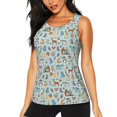 thumbnail image 1 of KLL Tribal Animals Print Womens Tank Top Sleeveless Workout Tops Athletic Running Shirts Yoga Gym Clothes-Large, 1 of 7