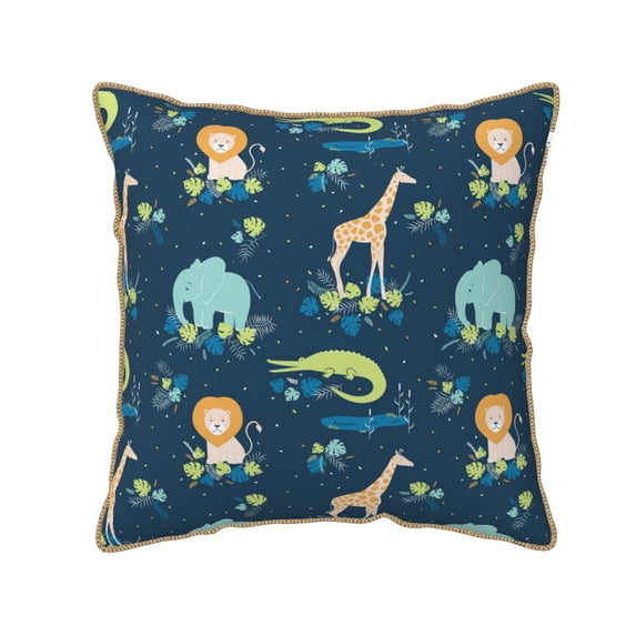 KLL Tropical Animals Decorative Throw Pillow Covers Velvet Soft for Couch Sofa Bedroom Living Room Outdoor (No pillow core)- 20"x20"