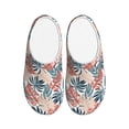 thumbnail image 1 of KLL Tropical Leaves Pattern Adult Unisex Cozy Slippers,Fuzzy Slip-on Slippers TPR Sole Slippers Comfort Plush Home Footwear for Indoor & Outdoor-11, 1 of 7