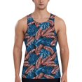thumbnail image 1 of KLL Tropical Leaves Print Men's Muscle Gym Workout Stringer Tank Tops Bodybuilding Fitness T-Shirts Tank Tops Men-4X-Large, 1 of 7