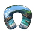 thumbnail image 1 of KLL Tropical Paradise Window View Pattern Memory Foam Cervical Neck Pillow Versatile U-Shaped Pillows for Home/Office/Camping/Travelling/Soft Washable Cover, 1 of 8