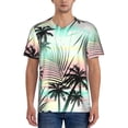 thumbnail image 1 of KLL Tropical Summer Palm for Men's Baseball Shirts,Short Sleeve Casual Shirts Button Down Shirt for Men Beach Summer Wedding Shirt-Large, 1 of 7