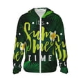 thumbnail image 1 of KLL Tropical Summer Vibes Print Men's Women’s UPF 50+ Sun Protection Outdoor Hoodie Jacket Long Sleeve Fishing Hiking Performance Shirt- Large, 1 of 5