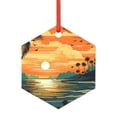 thumbnail image 1 of KLL Tropical Sunset Paradise Pattern Acrylic Christmas Ornaments,1 PCS Xmas Tree Decor with Ribbon 3" Christmas Décor Christmas Pendant for Hanging on Tree & Party Favors-Hexagon, 1 of 7