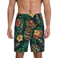 thumbnail image 1 of KLL Tropical Tribe Mask for Men's 1-Pack Shorts,Sleep Pajama Shorts for Men Soft Pj Shorts Men's Pajama Bottoms Sleepwear -Medium, 1 of 7