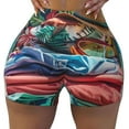 thumbnail image 1 of KLL Tropical Vacation Essentials Pattern Workout Shorts for Women Scrunch Short Gym Yoga Running Sport Active Exercise Fitness Shorts, 1 of 5