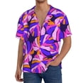 thumbnail image 1 of KLL Tropics Leaf Print Men's Shirt Short Sleeve Button Down Summer Cuba Beach Shirts- 4X-Large, 1 of 5