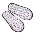 thumbnail image 1 of KLL Tulips Flowers Slippers for Women Men House Slip on Indoor Outdoor Bedroom Furry Fleece Lined Ladies Comfy Anti-Skid Rubber Hard Sole-Medium, 1 of 8