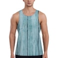 thumbnail image 1 of KLL Turquoise Wooden1 Print Men's Muscle Gym Workout Stringer Tank Tops Bodybuilding Fitness T-Shirts Tank Tops Men-XX-Large, 1 of 7