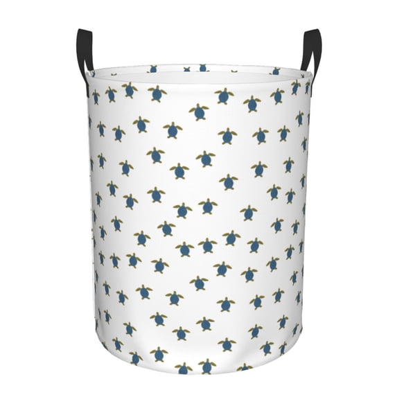 KLL Turtle Waterproof Foldable Laundry Hamper Bucket with Handles for Storage Bin,Kids Room,Home Organizer (Small )