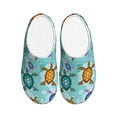 thumbnail image 1 of KLL Turtles And Sea Pattern Adult Unisex Cozy Slippers,Fuzzy Slip-on Slippers TPR Sole Slippers Comfort Plush Home Footwear for Indoor & Outdoor-13, 1 of 7