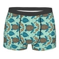 thumbnail image 1 of KLL Turtles And Seahorses Men's Cotton Boxer Briefs Underwear-Large, 1 of 8