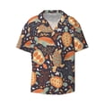 thumbnail image 1 of KLL Turtles and Sea Plants Print Men's Shirt Short Sleeve Button Down Summer Cuba Beach Shirts- X-Large, 1 of 7