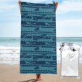 thumbnail image 1 of KLL Turtles and Waves Microfiber Beach Towel Fast Drying,Extra Large 27.5"x55" Sand Free Beach Towel Super Lightweight Towels, 1 of 8
