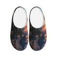 thumbnail image 1 of KLL Twilight Canal Reflection Pattern Adult Unisex Cozy Slippers,Fuzzy Slip-on Slippers TPR Sole Slippers Comfort Plush Home Footwear for Indoor & Outdoor-46/47, 1 of 7