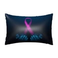 thumbnail image 1 of KLL Two Human Hands are Holds Pink Ribbon Awareness Pattern Silk Pillowcase for Hair and Skin Standard Size 20"X 30" Soft Breathable Pillow Covers for Sleeping, 1 of 7