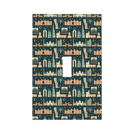 KLL UAE Travel1 1 Pattern Electrical Outlet Covers, 3" x 5" 1 Pack Electric Receptacle Plug Covers for Decorator Receptacle Outlet & Switch-Style T