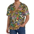 thumbnail image 1 of KLL USA 1 Print Men's Shirt Short Sleeve Button Down Summer Cuba Beach Shirts- 4X-Large, 1 of 5