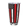 thumbnail image 1 of KLL USA Flag Cross Print 40oz Stainless Steel Insulated Car Cup with Spillproof Lid - Keep Your Drink Hot or Cold on the Go-Without Straw, 1 of 8